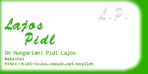 lajos pidl business card